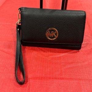Michael kors black wristlet